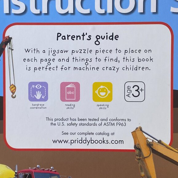 Puzzle Town "On the Construction Site" Book w/Puzzle Pieces - Picture 9 of 9